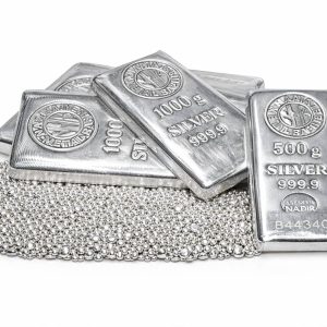 شمش نقره ۱ کیلویی نادیر عیار 999.9